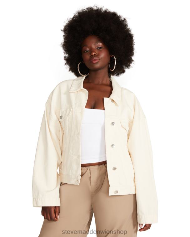 Steve Madden Frauen Sienna-Jeansjacke Creme tragen 88L08584