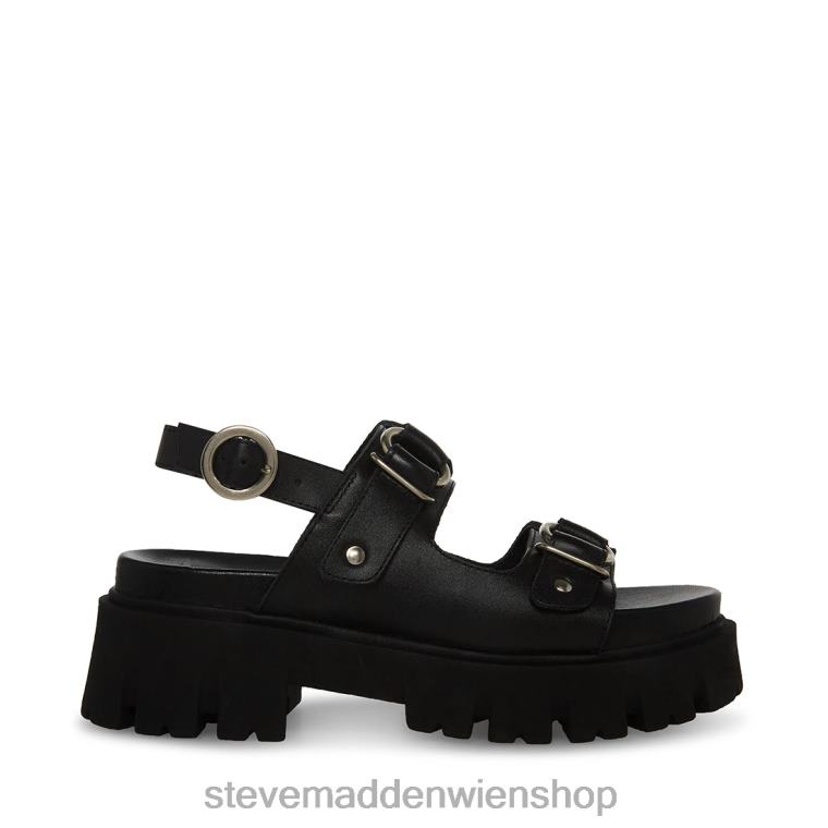 Steve Madden Frauen Garrick schwarzes Leder Schuhwerk 88L0854