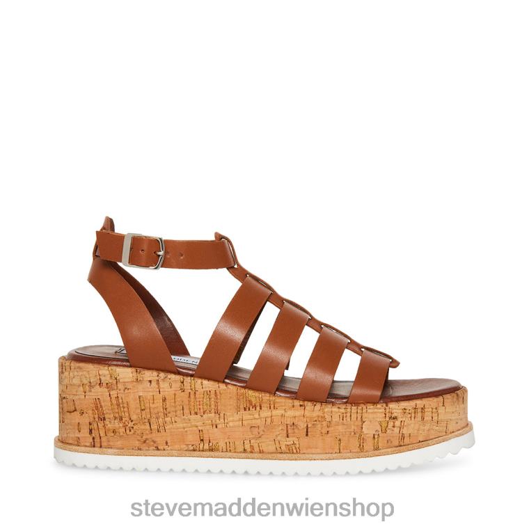 Steve Madden Frauen Kaydee cognacfarbenes Leder Schuhwerk 88L08142