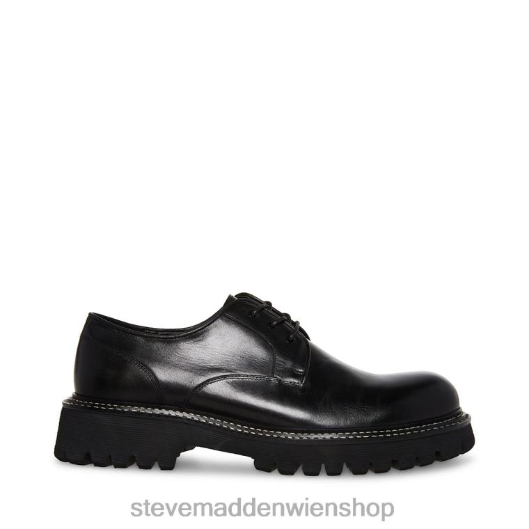 Steve Madden Männer Zylen schwarzes Leder Schuhwerk 88L08993