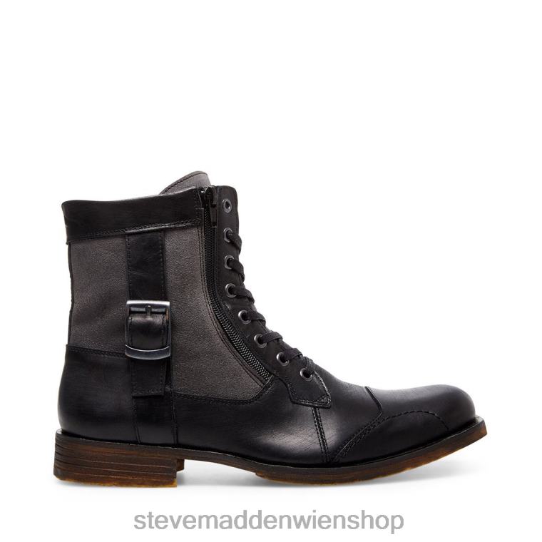 Steve Madden Männer ablenken schwarzes Leder Schuhwerk 88L08979