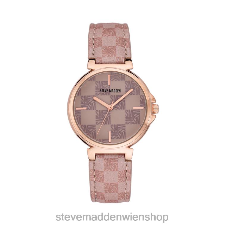 Steve Madden unisex Block-Logo-Uhr Rosa Zubehörteil 88L08823